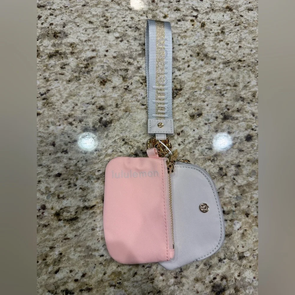 Lululemon Athletica Pink Dual Pouch Wristlet
